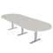Skutchi Designs 10ft Conference Table With Power Unit | 10 Person Modular Racetrack Meeting Table | Harmony Series HAR-RAC-48X120-T-K458-NA - alternate 1