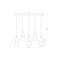 Z-Lite Aimie 5-Light Linear Chandelier, 7 in W, Modern Gold 828P7-5L-MGLD - alternate 5