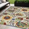 Homeroots 5' X 8' Ivory Green Red And Yellow Floral Indoor Outdoor Area Rug 546673 - alternate 5