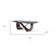 Homeroots 94" Black White and Bronze Ceramic and Steel Cross Leg Base Dining Table 718894 - alternate 5