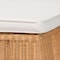 Bali & Pari Palm Scallop Natural Rattan Ottoman, 39" Square 259-14088-ZORO - alternate 7