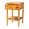 Bali & Pari Ghina Modern and Contemporary Natural Light Mappa Real Burl Wood 1-Drawer Nightstand 249-13920-ZORO - alternate 5