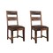 Homeroots Set of Two Brown Upholstered Seat Ladder Back Dining Side Chairs 522050 - alternate 6