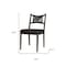 Homeroots Set of Two Black and Walnut Fabric and Wood Partially Open Back Dining Side Chairs, 2PK 716275 - alternate 2