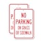 Signmission No Parking On Grass Or Sidewalk, 12'' X 18'' 2 Signs, Heavy Gauge Aluminum, 2PK A-1218-2PACK-2811 - alternate 1