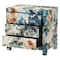 Baxton Studio Adeline End Table with Printed Nature Motif - 3-Drawer Storage Cabinet with Gold Knobs 267-14621-ZORO - alternate 5