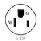 Leviton Straight Blade Plug, 15 A, Yellow LNR80-1Y - alternate 2