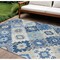 Homeroots 8' X 10' Blue Beige And Sky Blue Southwestern Washable Indoor Outdoor Area Rug 632260 - alternate 1