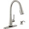 Delta Corwin Pull-Down Kitchen Faucet, 1.8 gpm, 1-Handle, 1, 3-Faucet Hole 19856TZ-SPSD-DST - alternate 4