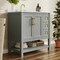 Flash Furniture Vega 36in. Vanity w/Sink, Cabinet w/Gold Hardware, Open Shelf & 3 Drawers, Marble Counter, Gry/Wht FS-VEGA36-KD-GY-HDGLD-GG - alternate 9