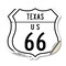 Signmission Texas Route Marker Shield Sign Us 66, 18 inch X 18 inch, Vinyl Decal, 2PK SHI-D-2PACK-18-466 - alternate 1