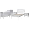 Baxton Studio Lucera Mid-Century White Twin Size 5-Piece Bobbin Bedroom Set 257-14013-14127-14124-14121-14121-ZORO - alternate 3
