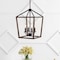 Jonathan Y Oria 13" 4-Light Iron Farmhouse Industrial Lantern LED Pendant, Oil Rubbed Bronze/Faux Wood JYL1322A - alternate 6
