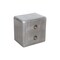 Homeroots 24" Silver Two Drawer Nightstand 488768 - alternate 1