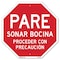Signmission Pare Sonar Bocina Proceder Con Prec, 10 Inch X 10 Inch, Aluminum Metal Signs OC-A-10-205 - alternate 1