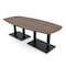 Skutchi Designs Arc Boat Conference Table, 45 in W, 96 in L, Brown HAR-ABOT-48x96-DOU.BK-H3041 - alternate 1