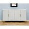 Homeroots 60" White Ribbed Texture Sideboard with Four Doors 568418 - alternate 1