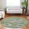 Homeroots 8' Olive Green And Fern Green Round Southwestern Washable Indoor Outdoor Area Rug 588716 - alternate 4