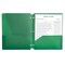 C-Line Products Two-Pocket Heavyweight Poly Portfolio Folder with Three-Hole Punch, Green, 25PK 33933 - alternate 4