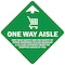 Signmission One Way Aisle For Your Saftety Non-Slip Floor Graphic, 6PK, 7 in L, 7 in H, FD-2-X-7-6PK-99981 FD-2-X-7-6PK-99981 - alternate 1