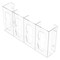 Origin Dispensing Solutions Glove Dispenser-Quad-Divided-PETG-Clear GL41X01CL - alternate 3