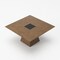 Homeroots 59" Walnut Square Solid Manufactured Wood Dining Table 487375 - alternate 2