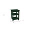 Homeroots 28" Dark Green Solid Wood Nightstand 548318 - alternate 5