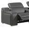 Homeroots Gray Italian Leather Power Reclining Curved Seven Piece Corner Sectional With Console 544983 - alternate 5
