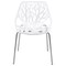 Leisuremod Modern Asbury Dining Chair with Chromed Legs, White AC16W - alternate 5