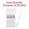 Smarty Had A Party Clear Baroque Disposable Plastic Dinner Forks, 480PK 8310-CL-CASE - alternate 3