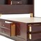 Homeroots Espresso Wood King With Ten Drawers Bed Frame 376949 - alternate 2