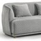 Homeroots Modern 68in Light Gray Curved Back Quilted Loveseat 480893 - alternate 4