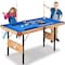 Serenelife 4.5ft Folding Pool Table, 55in Portable Foldable Billiards Game Table for Kids and Adults with, Blue SLPTB56 - alternate 1