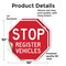 Signmission Stop Register Vehicles, 10 inch X 10 inch, Vinyl Decal, 2PK OC-D-2PACK-10-294 - alternate 3