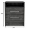 Homeroots Sophisticated and Stylish Smokey Oak Nightstand 477897 - alternate 3