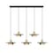 Z-Lite Ludo Matte Black + Modern Gold 5 Light Linear Chandelier 829P12-5L-MB-MGLD-LE - alternate 4