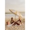 Picnic Time Family Of Brands Summerland 6.5 ft. Portable Beach Umbrella, Limoncello Stripe 816-01-361-000-0 - alternate 3