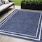Homeroots 5' X 7' Navy Blue And Ivory Indoor Outdoor Area Rug 545538 - alternate 4