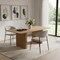 Homeroots 79" Natural Solid Wood Double Pedestal Base Square Dining Table 721135 - alternate 3