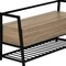 Homeroots 42in Taupe and Black Metal Storage Bench with Flip Top 489778 - alternate 8