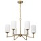 Nuvo Liam, 6 Light Chandelier, Burnished Brass, White Opal Glass 60/8206 - alternate 4