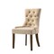 Homeroots Set of Two Tufted Beige and Oak Upholstered Fabric And Solid Wood Dining Side Chairs, 2PK 573304 - alternate 4