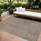 Homeroots 9' X 12' Brown And Ivory Geometric Washable Indoor Outdoor Area Rug 600730 - alternate 1