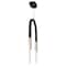 Cwi Lighting Curva Integrated LED 22in Black Chandelier with Handcrafted Glass 1725P22-2-101 - alternate 4