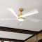 Vaxcel Redmond, 52 in, Satin Brass Ceiling Fan, White Blades, LED, Remote, DC Motor F0138 - alternate 4