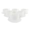 Our Table Simply White 6 Piece 3.75 Inch Porcelain Cups With Saucers Set 133040.02 - alternate 1