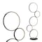 Jonathan Y Pluto Stacked Circles 45" 5-Light Contemporary Modern Iron/Aluminum Integrated LED Floor Lamp, Black JYL7103A - alternate 1
