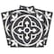 Homeroots 7" X 7" Tulipa Gray and White Peel and Stick Removable Tiles 399898 - alternate 1