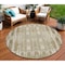 Homeroots 8' Beige Ivory And Tan Round Moroccan Washable Indoor Outdoor Area Rug 577177 - alternate 1