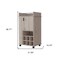Homeroots Light Gray Rolling Bar Cart With Wine Storage 535108 - alternate 2